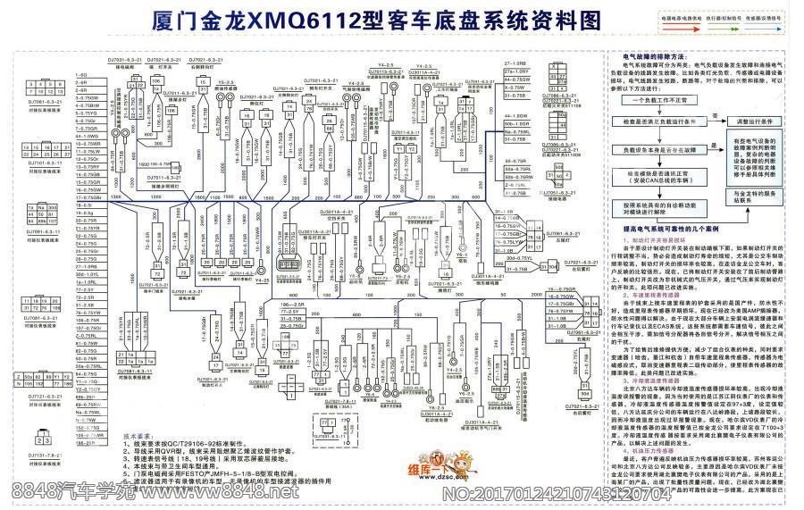 厦门金龙XMQ6112型客车底盘系统资料图